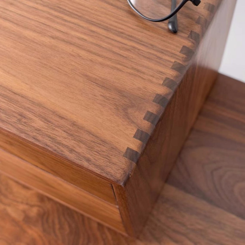 Smart Hub Gear Walnut Desktop Storage Box with Drawers 13.78in